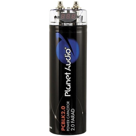 Planet Audio Planetaudio PCBLK20 2 Farad Capacitor with Digital Voltage Display PCBLK20